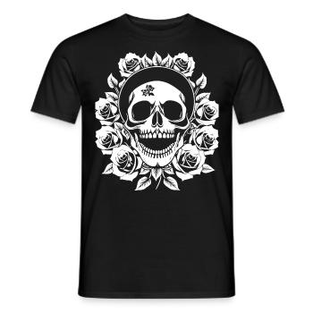 Horreur Crâne Crâne Art Crâne Gothique Heavy Metal - T-shirt homme - noir - Devant - AI Model Male 178 light (178cm)