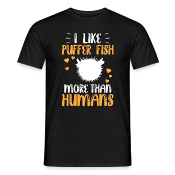 Puffer fish more like giant puffer fish - Men's T-Shirt - black - Front - AI Model Male 178 light (178cm)
