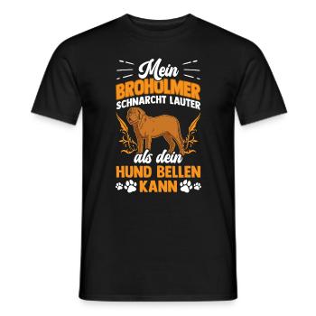 Broholmer schnarcht lauter Dänische Dogge - Männer T-Shirt - Schwarz - Vorne - AI Model Male 178 light (178cm)