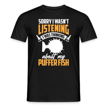 An Kugelfisch gedacht Riesenkugelfisch - Männer T-Shirt - Schwarz - Vorne - AI Model Male 178 light (178cm)