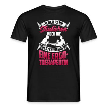 Die Besten werden Ergotherapeutin Ergotherapie - Männer T-Shirt - Schwarz - Vorne - AI Model Male 178 light (178cm)