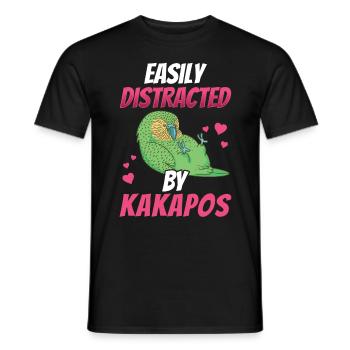 Kakapo distracts flightless parrot Kakapo - Men's T-Shirt - black - Front - AI Model Male 178 light (178cm)