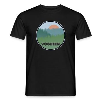 Vogesen - Männer T-Shirt - Schwarz - Vorne - AI Model Male 178 light (178cm)