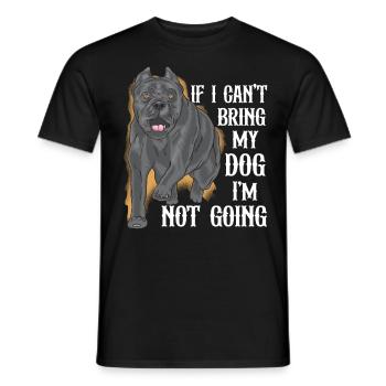 Si je ne peux pas amener mon chien, je n’y vais pas - T-shirt homme - noir - Devant - AI Model Male 178 light (178cm)