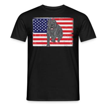 Cane Corso États-Unis - T-shirt homme - noir - Devant - AI Model Male 178 light (178cm)