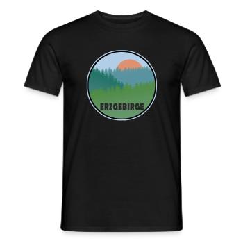 Erzgebirge - Männer T-Shirt - Schwarz - Vorne - AI Model Male 178 light (178cm)