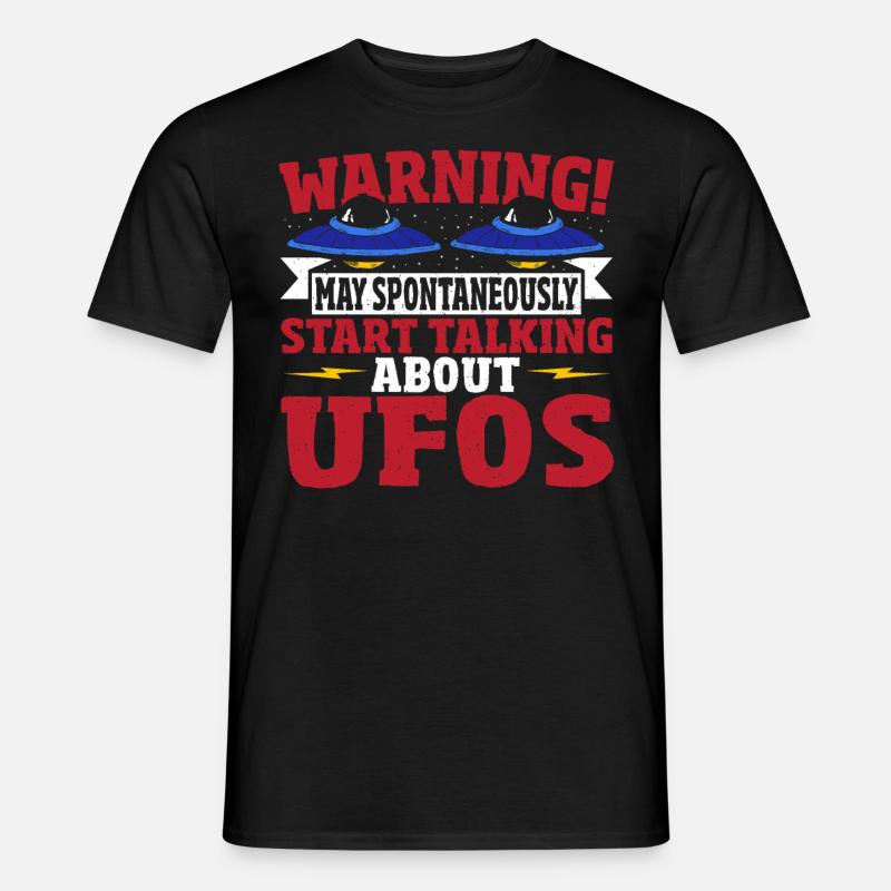 Warning! May Spontaneously Start Talking About - Men’s T-shirt - black
