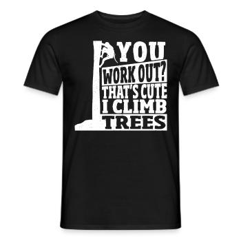 Arborist Sie trainieren? Das ist niedlich Ich - Männer T-Shirt - Schwarz - Vorne - AI Model Male 178 light (178cm)
