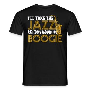 I'll Take The Jazz And Give You The Boogie Jazz - Men's T-Shirt - black - Front - AI Model Male 178 light (178cm)