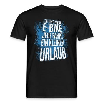 Fahrrad Elektrofahrrad Spruch - Radfahren E-Bike - Männer T-Shirt - Schwarz - Vorne - AI Model Male 178 light (178cm)