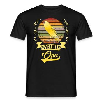 Opa Kanarien Grandpa Canary Vogelliebhaber - Männer T-Shirt - Schwarz - Vorne - AI Model Male 178 light (178cm)