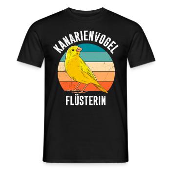 Kanarienvogel Flüsterin Vogelliebhaber Frauen - Männer T-Shirt - Schwarz - Vorne - AI Model Male 178 light (178cm)