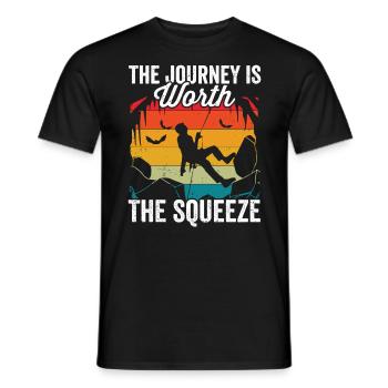 Cave exploration worth the squeeze cave - Men's T-Shirt - black - Front - AI Model Male 178 light (178cm)