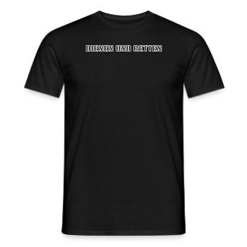 Feuerwehr - Dienen und Retten - Männer T-Shirt - Schwarz - Vorne - AI Model Male 178 light (178cm)