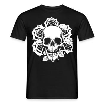 Horror Schädel Schädel Kunst Schädel Gothic Heavy Metal - Männer T-Shirt - Schwarz - Vorne - AI Model Male 178 light (178cm)