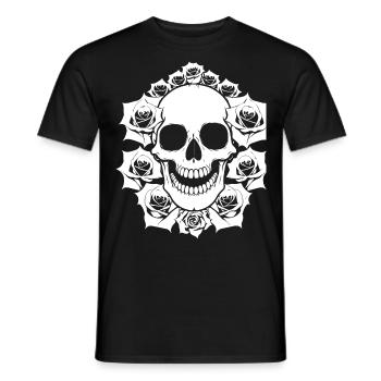 Horreur Crâne Crâne Art Crâne Gothique Heavy Metal - T-shirt homme - noir - Devant - AI Model Male 178 light (178cm)