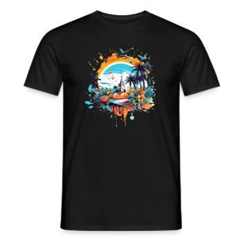 Sommerliches Design - Männer T-Shirt - Schwarz - Vorne - AI Model Male 178 light (178cm)
