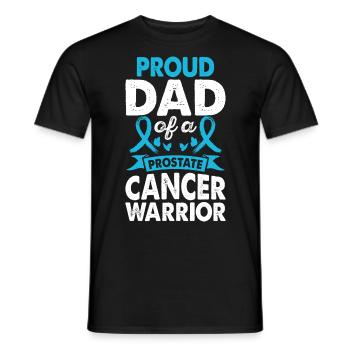 Father of Prostate Cancer Warrior Consciousness - Men's T-Shirt - black - Front - AI Model Male 178 light (178cm)
