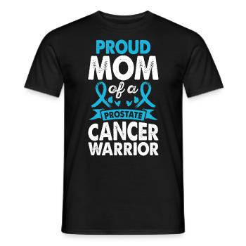 Mother of Prostate Cancer Warrior Consciousness - Men's T-Shirt - black - Front - AI Model Male 178 light (178cm)