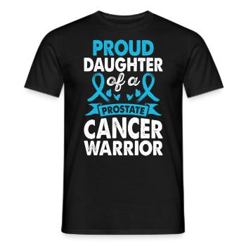 Daughter of Prostate Cancer Warrior Consciousness - Men's T-Shirt - black - Front - AI Model Male 178 light (178cm)
