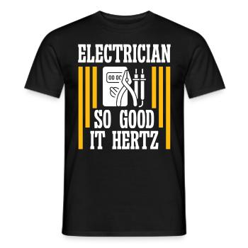 Elektriker So Good It Hertz Elektroingenieur - Männer T-Shirt - Schwarz - Vorne - AI Model Male 178 light (178cm)