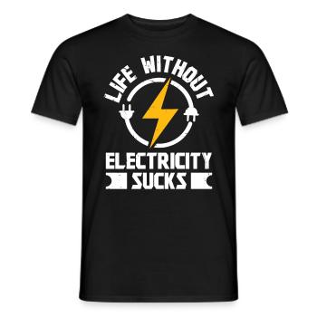 Elektriker Without Electricity Elektroingenieur - Männer T-Shirt - Schwarz - Vorne - AI Model Male 178 light (178cm)
