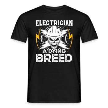 Elektriker A Dying Breed Elektroingenieur Elektrik - Männer T-Shirt - Schwarz - Vorne - AI Model Male 178 light (178cm)