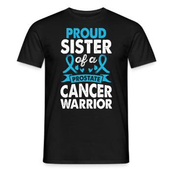 Prostate Cancer Warrior Sister Consciousness - Men's T-Shirt - black - Front - AI Model Male 178 light (178cm)