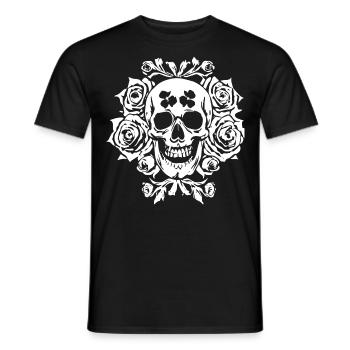 Horror Skull Skull Art Skull Gothic Heavy Metal - Men's T-Shirt - black - Front - AI Model Male 178 light (178cm)