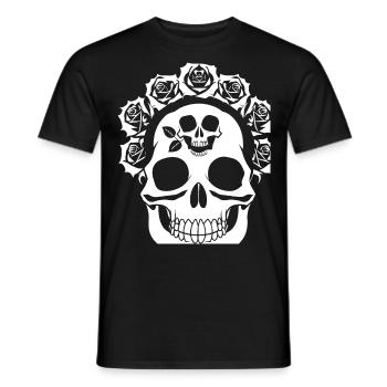 Horreur Crâne Crâne Art Crâne Gothique Heavy Metal - T-shirt homme - noir - Devant - AI Model Male 178 light (178cm)