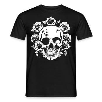 Horreur Crâne Crâne Art Crâne Gothique Heavy Metal - T-shirt homme - noir - Devant - AI Model Male 178 light (178cm)