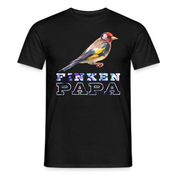 Finken Papa Zebrafinken Vogelfreund Männer - Männer T-Shirt - Schwarz - Vorne - AI Model Male 178 light (178cm)