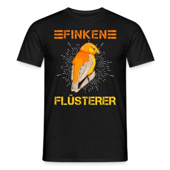 Finken Flüsterer Finch Whisperer Vogelfreund - Männer T-Shirt - Schwarz - Vorne - AI Model Male 178 light (178cm)