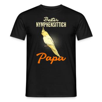Bester Nymphensittich Papa Vogelliebhaber - Männer T-Shirt - Schwarz - Vorne - AI Model Male 178 light (178cm)