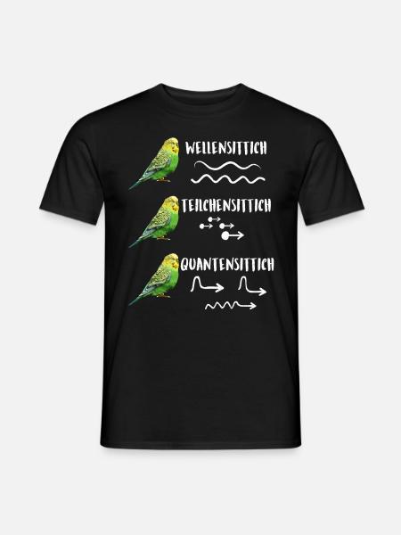 Wellensittich Teilchensittich Quantensittich - Männer T-Shirt - Schwarz