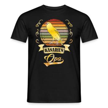 Opa Kanarien Grandpa Canary Vogelliebhaber - Männer T-Shirt - Schwarz - Vorne - AI Model Male 178 light (178cm)