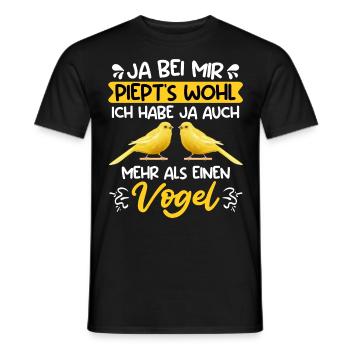 Kanarien Ja bei mir piepts wohl Vogelliebhaber - Männer T-Shirt - Schwarz - Vorne - AI Model Male 178 light (178cm)