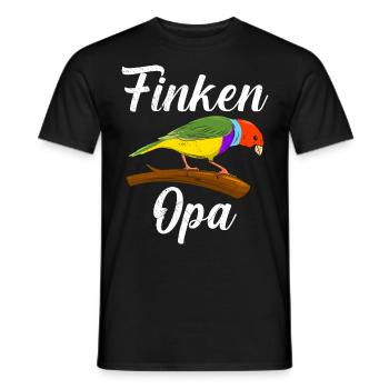 Finken Opa Zebrafink Vogelliebhaber Fink - Männer T-Shirt - Schwarz - Vorne - AI Model Male 178 light (178cm)
