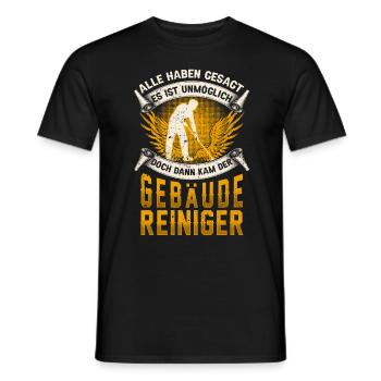 Gebäudereiniger unmöglich Fensterputzer - Männer T-Shirt - Schwarz - Vorne - AI Model Male 178 light (178cm)