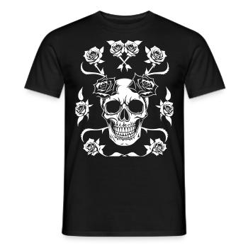 Horreur Crâne Crâne Art Crâne Gothique Heavy Metal - T-shirt homme - noir - Devant - AI Model Male 178 light (178cm)