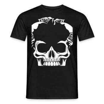 Horror Skull Skull Art Skull Gothic Heavy Metal - Men's T-Shirt - black - Front - AI Model Male 178 light (178cm)