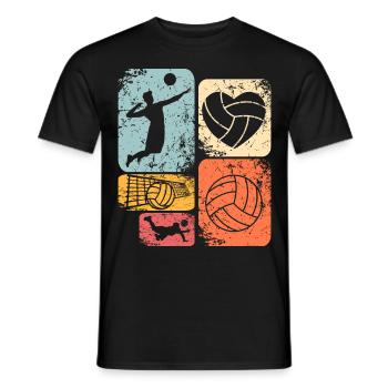 Volley-ball - T-shirt homme - noir - Devant - AI Model Male 178 light (178cm)