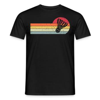 Badminton - Männer T-Shirt - Schwarz - Vorne - AI Model Male 178 light (178cm)