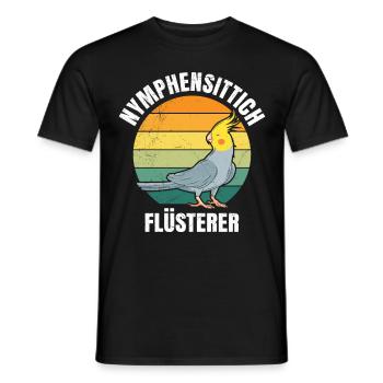 Nymphensittich Flüsterer Vogelliebhaber Sittich - Männer T-Shirt - Schwarz - Vorne - AI Model Male 178 light (178cm)