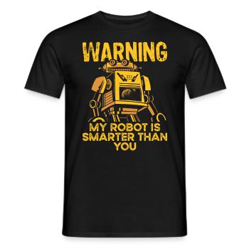 Amoureux de la robotique Mon robot est plus intelligent - T-shirt homme - noir - Devant - AI Model Male 178 light (178cm)