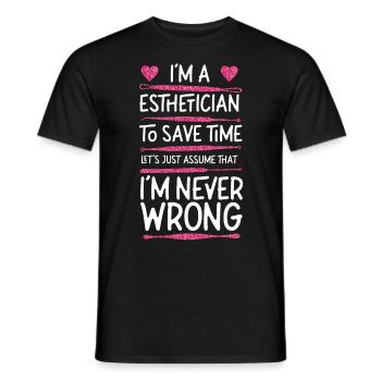 Cute Licensed Esthetician Skincare - Männer T-Shirt - Schwarz - Vorne - AI Model Male 178 light (178cm)