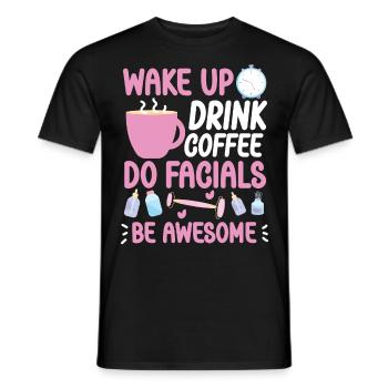 Cute Esthetician Skincare - Men's T-Shirt - black - Front - AI Model Male 178 light (178cm)