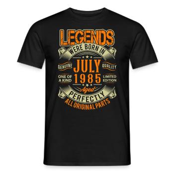 1985 Juli Geburtstag Legende - Männer T-Shirt - Schwarz - Vorne - AI Model Male 178 light (178cm)