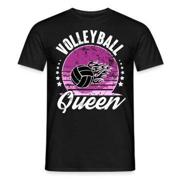Volleyball - Men's T-Shirt - black - Front - AI Model Male 178 light (178cm)