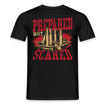 Prepared Not Scared 2nd Amendment - Men's T-Shirt - black - Front - AI Model Male 178 light (178cm)